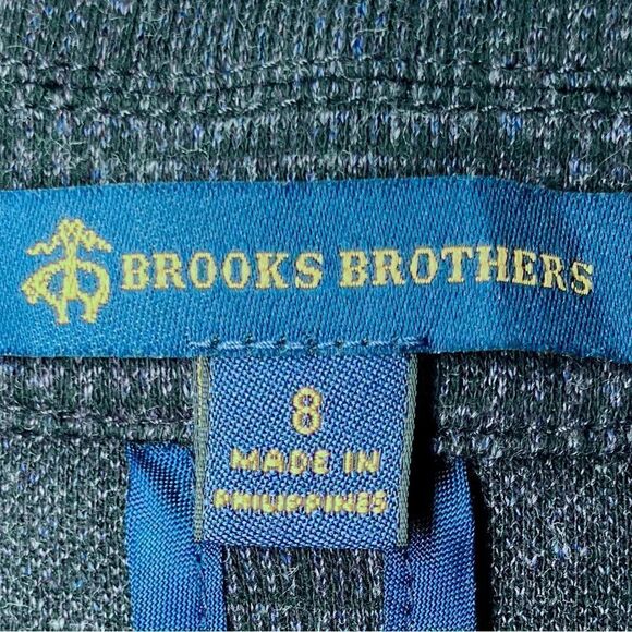 Brooks Brothers Glen Check Unlined Double Breasted Blazer in Navy Blue Women’s 8 - Picture 4 of 5